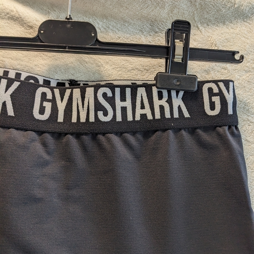 Gymshark Black Low Rise Logo Waist Band Leggings Performance Fit Size M - Picture 3 of 11